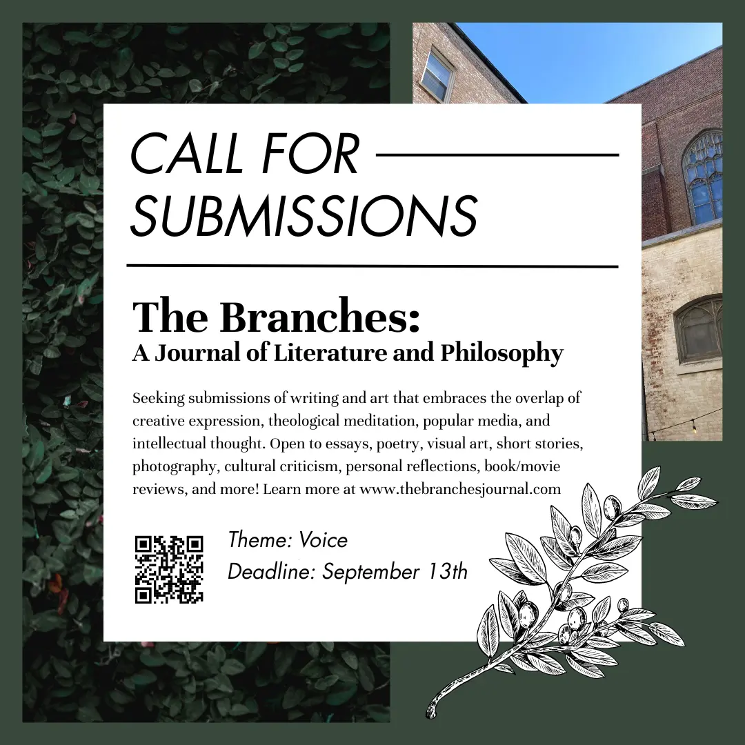 The Branches flyer for their Fall 2025 VOICE-themed issue