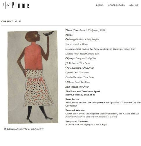 Plume literary magazine cover image