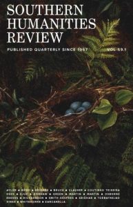 Southern Humanities Review Issue 59.1 cover image