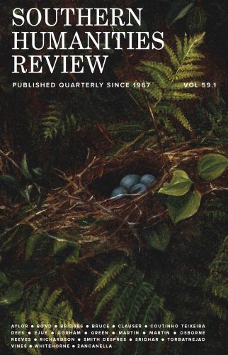 Southern Humanities Review Issue 59.1 cover image