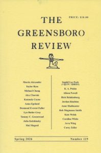 The Greensboro Review Spring 2026 literary magazine cover image